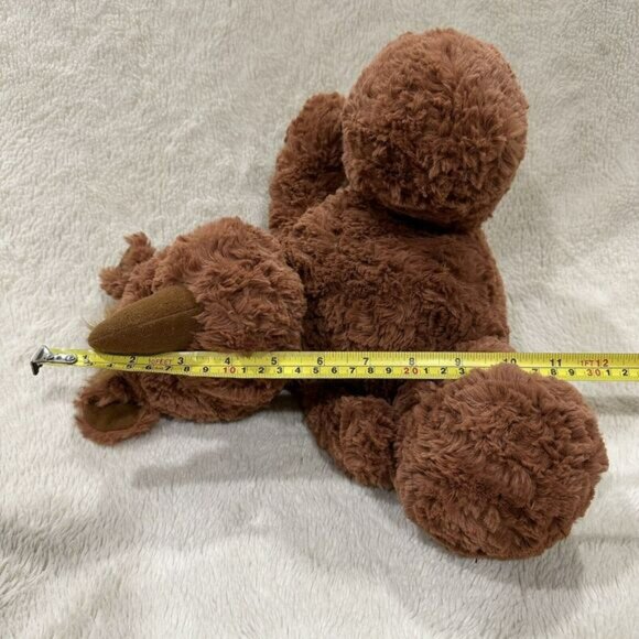 Aurora Brown Rhinoceros Rhino Sitting Plush 11” Stuffed Animal Toy - Picture 6 of 6